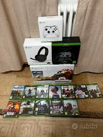 Xbox  One S 1TB+3 controller+cuffie xbox+13 giochi