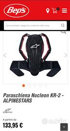 para schiena alpinestars 