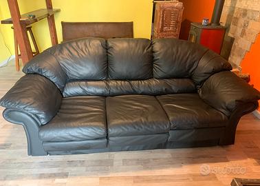 Divano letto 3 posti pelle