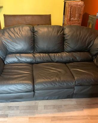 Divano letto 3 posti pelle