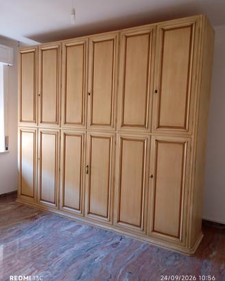 Armadio legno beige 6 ante
