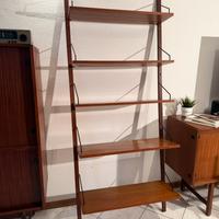 Libreria a parete in teak