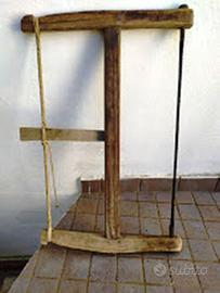 VECCHIA SEGA da falegname TELAIO AD ARCO IN LEGNO