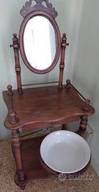 Mobile Lavamani / Toeletta Vintage in Legno con Sp