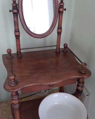 Mobile Lavamani / Toeletta Vintage in Legno con Sp