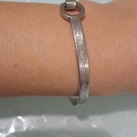 bracciale rigido acciaio kidult con dedica