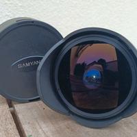 obbiettivo samyang 8mm F3.5 Fish Eye Cs II