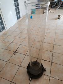 Colonna in vetro per acquario verticale