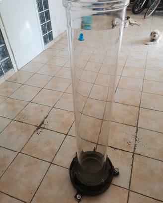 Colonna in vetro per acquario verticale