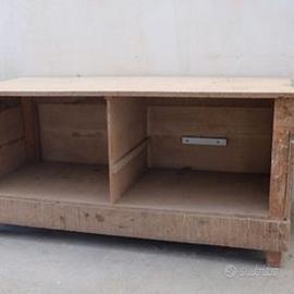 Bancone da lavoro con piano in truciolato 183x76