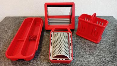 Set da cucina vintage rosso