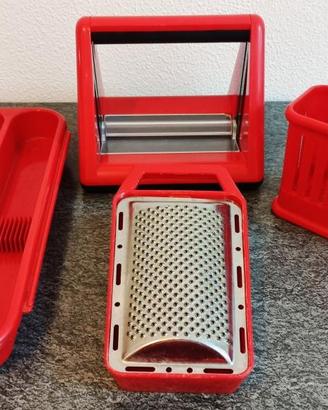 Set da cucina vintage rosso