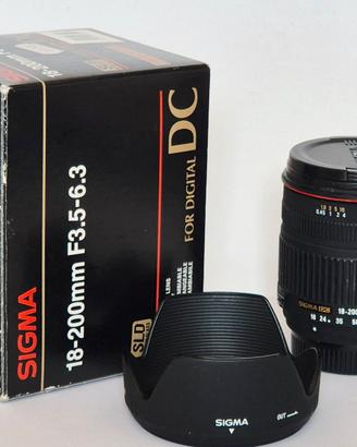 Sigma Zoom 18-200 mm F/3.5-6.3 D obiettivo X Nikon