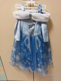 Vestito di carnevale e scarpe Elsa di Frozen 