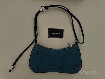 Jacquemus Bisou Perle - Borsa a spalla in denim bl
