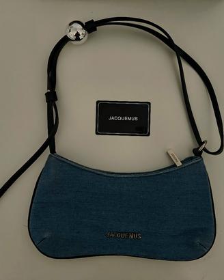 Jacquemus Bisou Perle - Borsa a spalla in denim bl