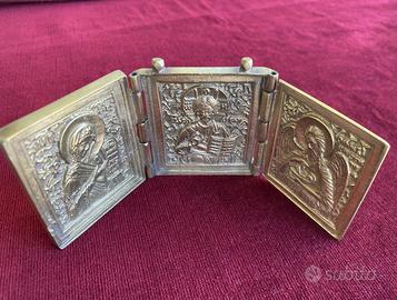 Trittico Icona russa da viaggio