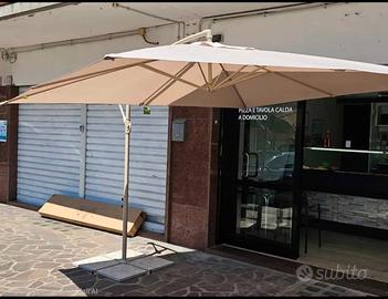 Ombrellone 3mt o 3x3 verde Bianco Grigio Palo late