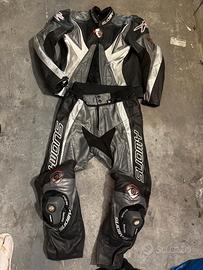 Tuta moto divisibile in pelle