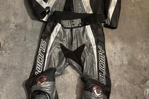 Tuta moto divisibile in pelle