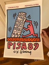 Poster stampa Pisa 89 keith Haring carta lusso