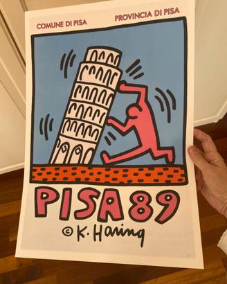 Poster stampa Pisa 89 keith Haring carta lusso