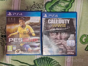 Giochi PS4: PES 2016 e Call of Duty WWII