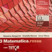 Matematica.rosso 3 +tutor NUOVO ISBN 9788808351456