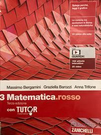 Matematica.rosso 3 +tutor NUOVO ISBN 9788808351456