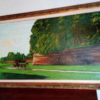 Quadro Mura di Lucca olio su tela