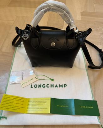 longchamp le pliage mini Xtra nera pelle