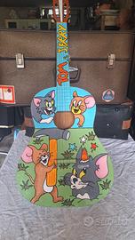chitarra dipinta Tom & Jerry