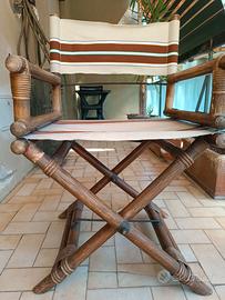Sedia regista design Lyda Levi  1960 + altra 1980