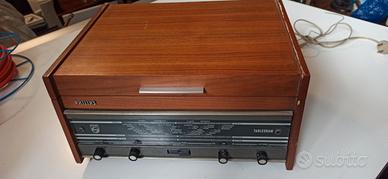 Giradischi Philips Tablegram vintage in legno