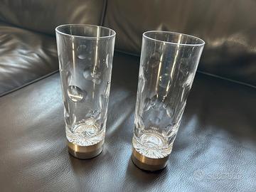 Set bicchieri cristallo con base Argento