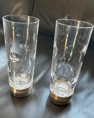 Set bicchieri cristallo con base Argento