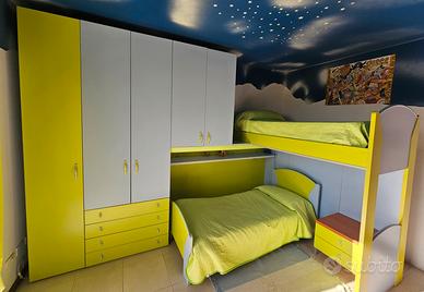 Cameretta a soppalco per ragazzi 