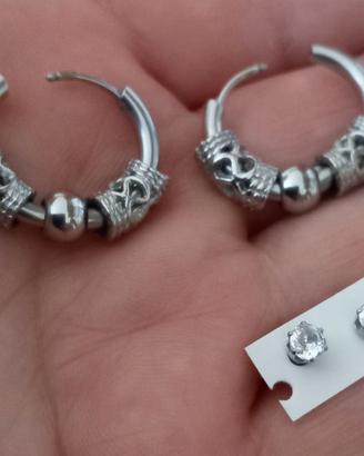 orecchini di acciaio