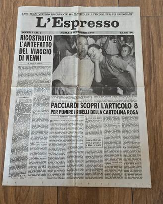 L’ESPRESSO n.1 – Prima Pagina Storica