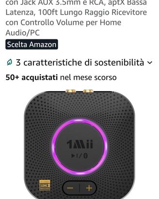 1Mii B06S+ Ricevitore Bluetooth 5.3 HiFi,