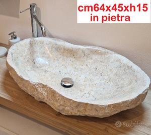 Lavabo in Pietra Naturale Scolpita a Mano