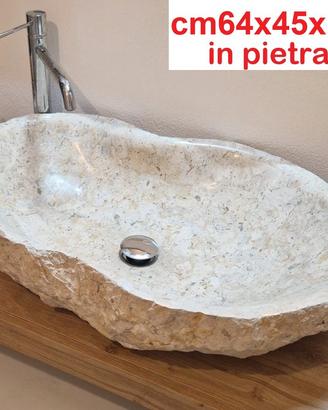 Lavabo in Pietra Naturale Scolpita a Mano