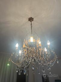 Lampadario con ciondoli e pendenti Swarovski
