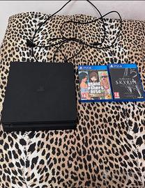 🎮 PlayStation 4 Slim nera + 2 giochi PS4