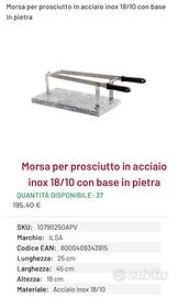 Morsa per prosciutto inox base in pietra