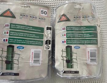 Piastrine per momtaggio rete du pali quadrati