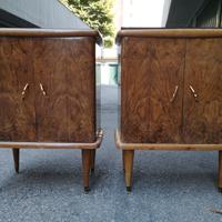 Coppia di comodini in legno Vintage anni '50 60