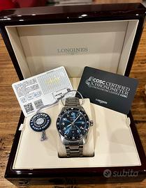 Longines Spirit Zulu Time 42mm Blu Braccialato