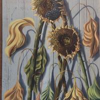 dipinto su tela originale di G.B. Rotella