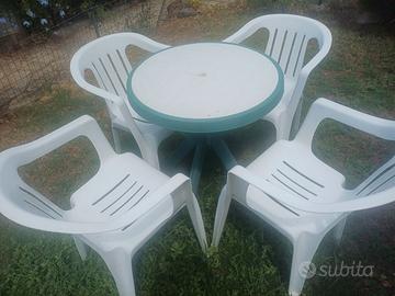 Sedie da giardino e tavolo